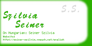 szilvia seiner business card